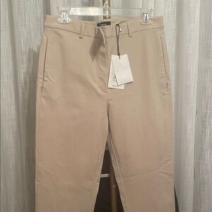 Theory Women's HW Taper Pants New Sand Bistretch